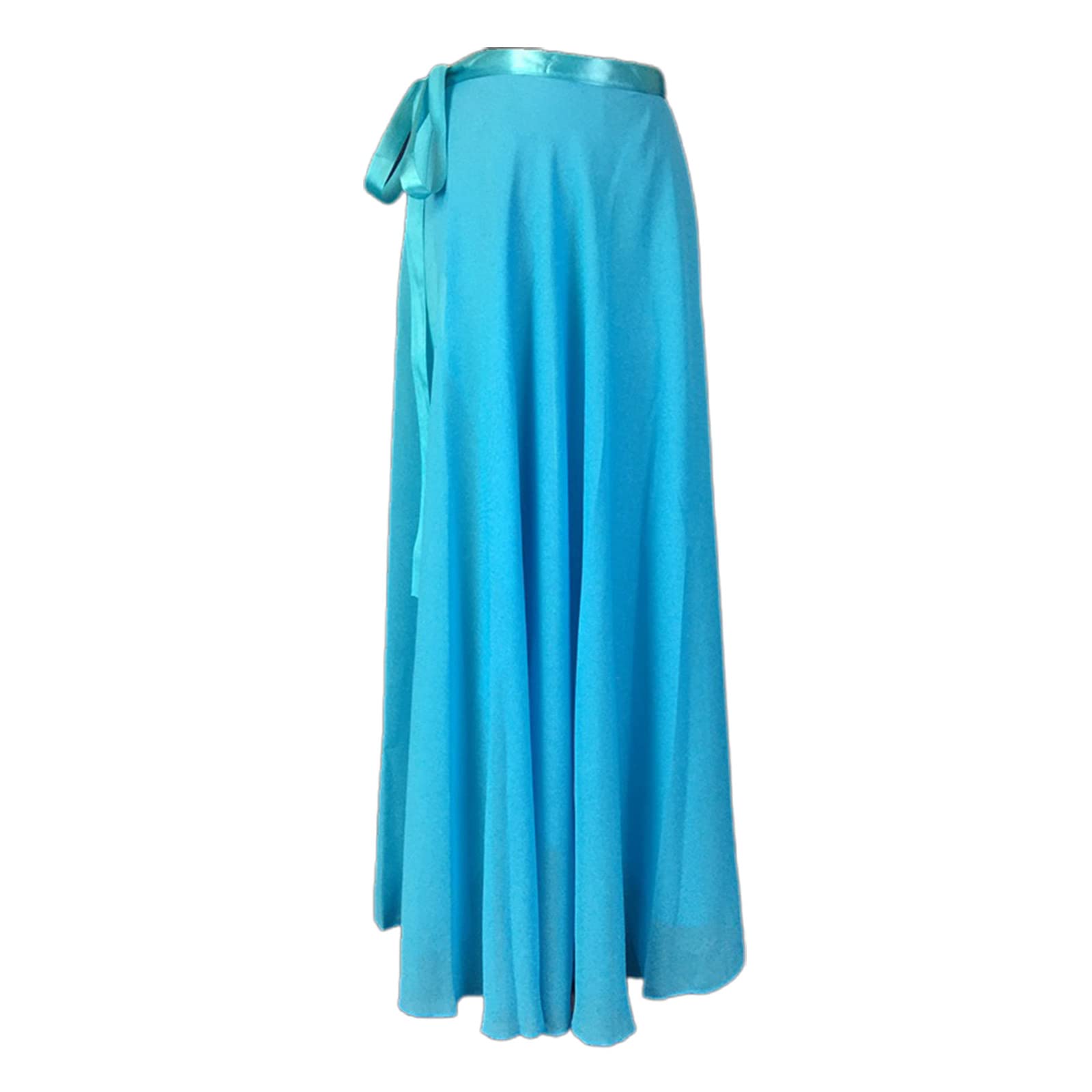 BIUFY Women Wrap Dance Skirt Girls Long Dance Skirt Ballet Wrap Skirt Dance Skate Over Scarf Skirt Dancewear Sky Blue