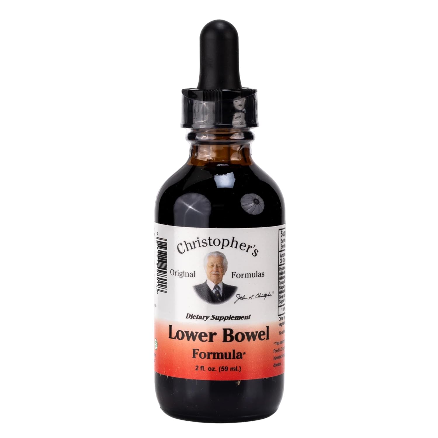 Christopher's Original Formulas Lower Bowel Extract, Herbal Support with Cascara Sagrada, Barberry & Ginger, 2 oz Liquid