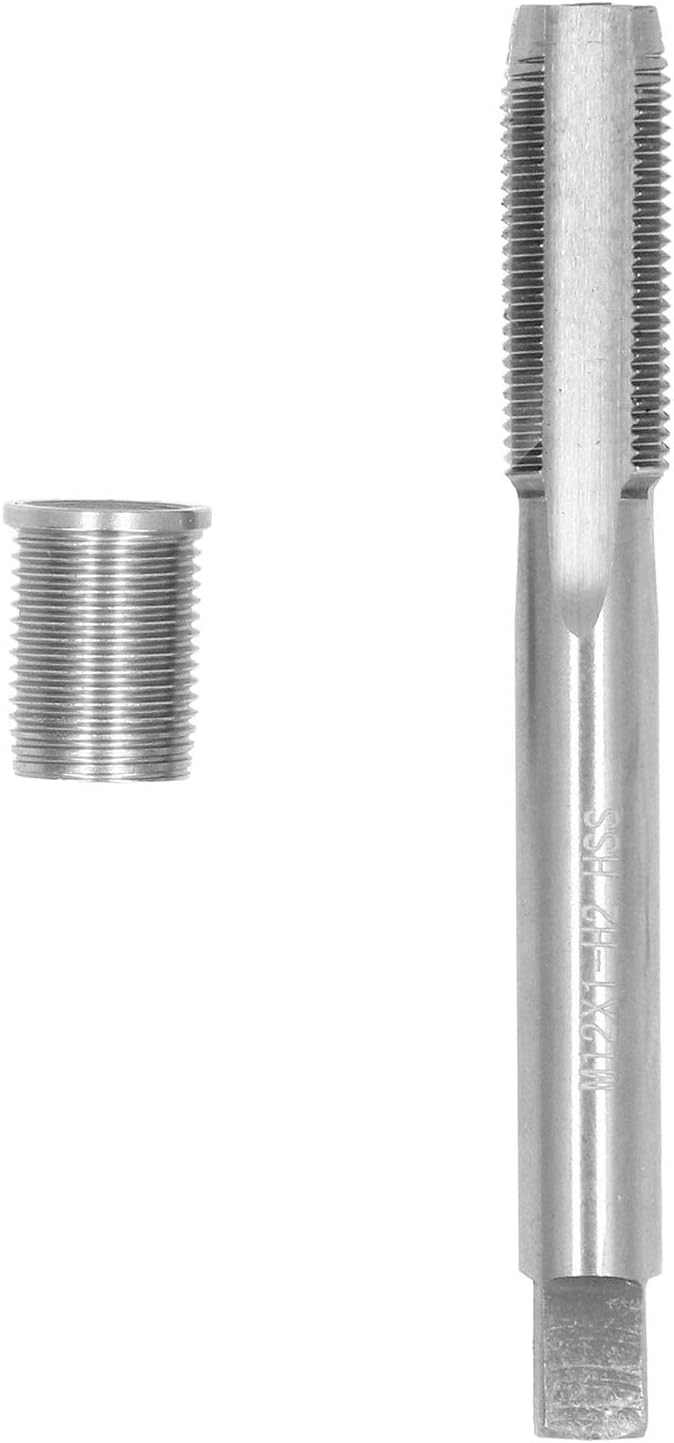 Spark Plug Thread Repair kit, M10x1.0 Bolt, M12x1.0 Tap Stainless Steel Repair kit for Automotive Engine