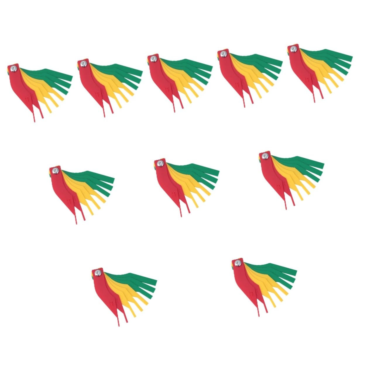 ibasenice 10pcs Gauge for Brake Pad Brake Pad Scale Easy to Use Car Thickness Measurement Tool