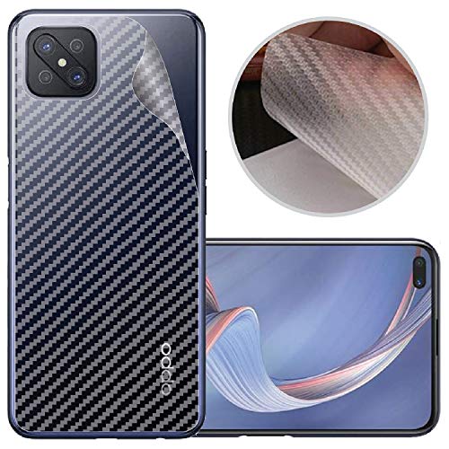 Image of Compatible with Oppo Reno 4Z Back Screen Protective Film Carbon Fiber Skin Transparent Screen Guard Sticker