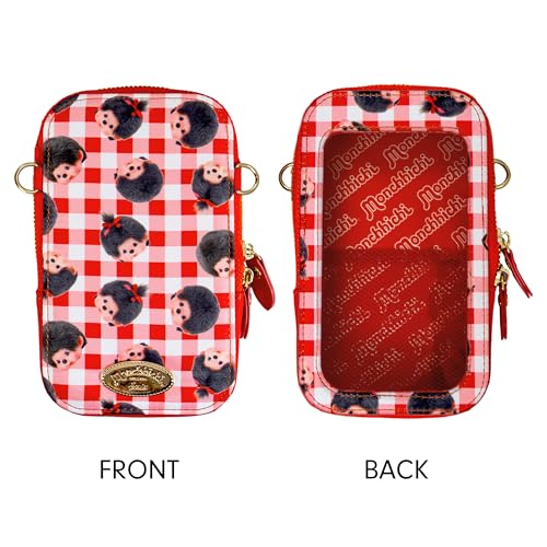 Sonix x Monchhichi Phone Pouch - Universal Smartphone Travel Purse and Wallet, Crossbody and Shoulder Bag | Monchhichi Plaid2