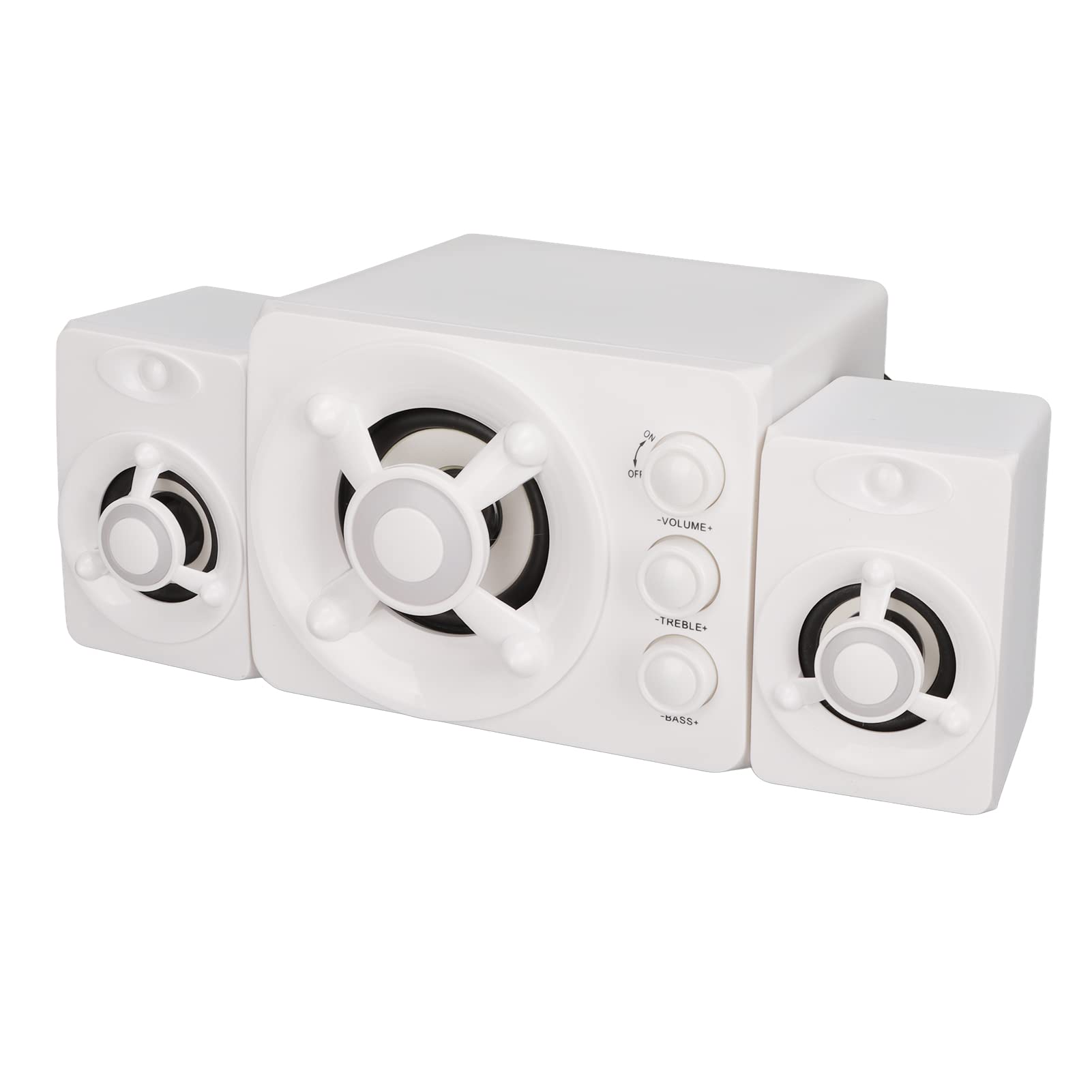 Cryfokt Głośnik Komputerowy Subwoofer Stereofoniczny Zasilany Przez USB Multimedialny Głośnik Przewodowy z Oświetleniem LED RGB do Laptopa PC, Mały System Subwooferów 2.1 do Gier (Nowa wersja w