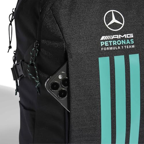 Image of adidas Unisex-Adults MERCEDES - AMG PETRONAS FORMULA 1 DNA 3 STRIPES BACKPACK, Black, One Size
