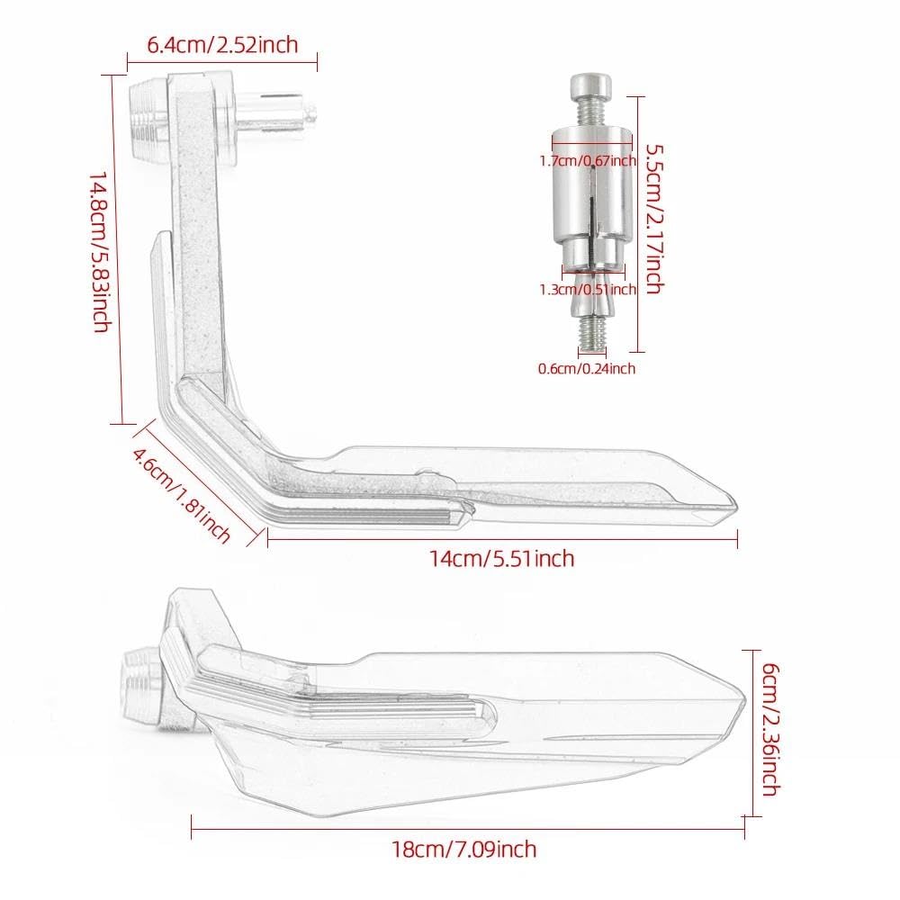 Protectores Manos Moto Protector Manos Universal Manillar Motocicleta 7/8" 22 Mm Protector Palancas Embrague Freno Prueba Viento(Gold)
