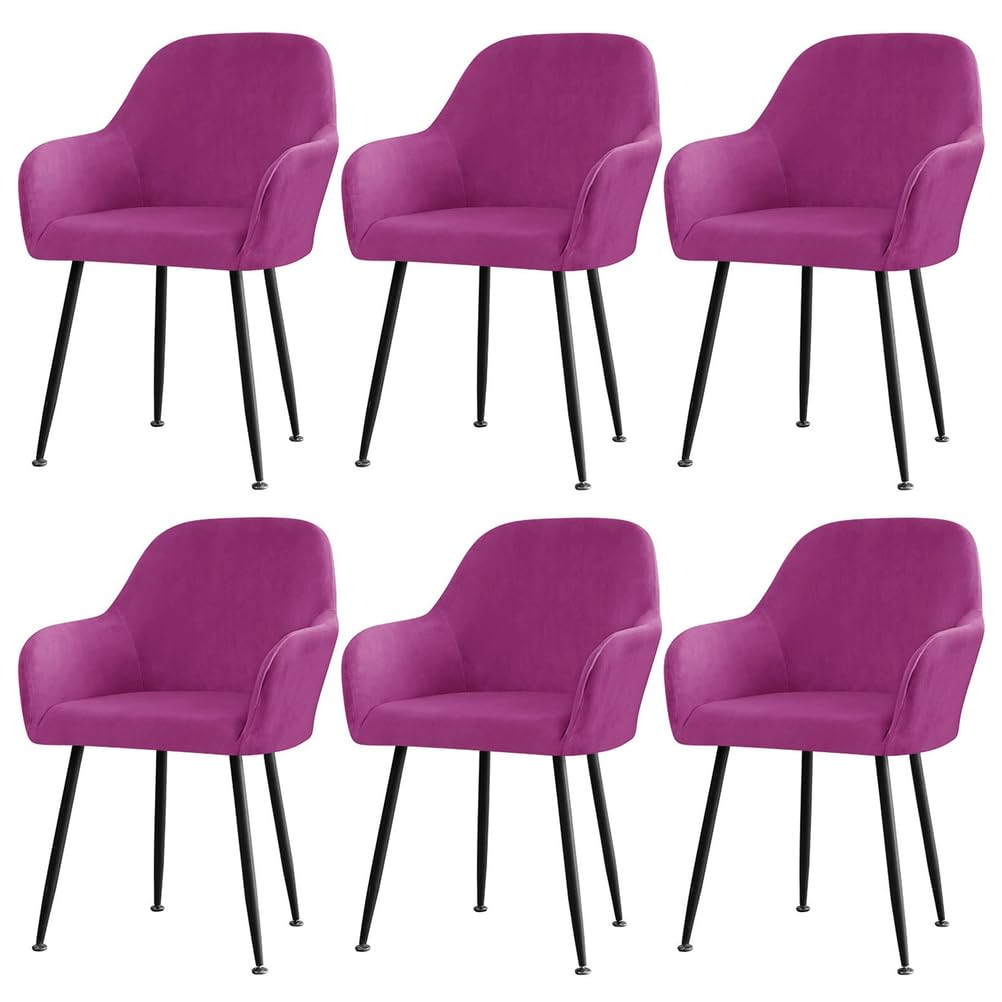 Housses de chaise de salle à manger en velours incurvé violet