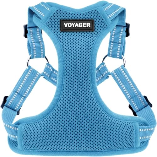 Best Pet Supplies Voyager Adjustable Step-In Flex Breathable Mesh Dog Harness for Small Medium Large Dogs (Baby Blue), S by Best Pet Supplies - Used condition - US$13.75