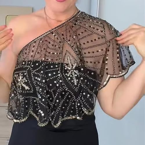 Vintage Lace Beaded Shawl, Soft Mesh Fringe Wraps, Shawls and Wraps for Evening Dresses, Shawls Wrap Lightweight3