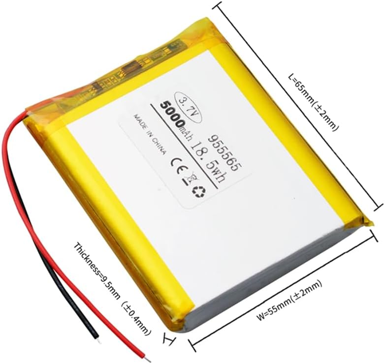 955565 3.7V 5000mAh 955465 Battery for Mp3 PDA PSP GPS DVR Mobile Phone PAD protable Tablet PC