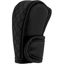 Car Gear Shift Cover, Anti-Slip Breathable Shift Knob Cover, Durable Leather Car Decorative Accessory, Universal for Most Cars, SUVs, Trucks Black