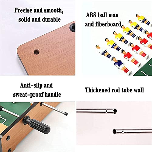 HUIBBGO Tischfußballtisch mit 2 Bällen, 2 manuellen Torschützen, Mini-Fußballtisch aus Holz für drinnen und draußen – Bild 3