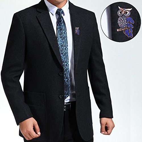 Grtdrm Created Rhinestone Crystal Brooch, Elegant Owl Fashion Pin Gift #TOP1