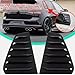 Heart Horse 2pcs for V-W Volk/swagen Golf7 MK7 7.5 GTI R 2013-2019 Accessories Sporty Car Auto Exterior Rear Side Window Louvers Air Vent Scoop Shades Cover Trim Blinds -Carbon Black