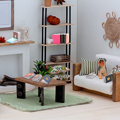 Ccozn 24 Pieces Miniature Dollhouse Books - 1:12 Scale Mini Dollhouse Miniatures Books Accessories Tiny Books For Dollhouse Bookshelfs Dollhouse Furniture Pretend Play Supplies #TOP3