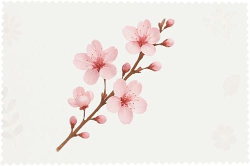 Miniatura 8 de Rectangular Placemats Set of 4, Heat Resistant Cherry Blossom Branches Printed Kitchen Dining Table Mats