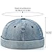 Glamorstar Brimless Dome Hats for Women Men Sailor Beanie Cap Vintage Docker Hat Blue