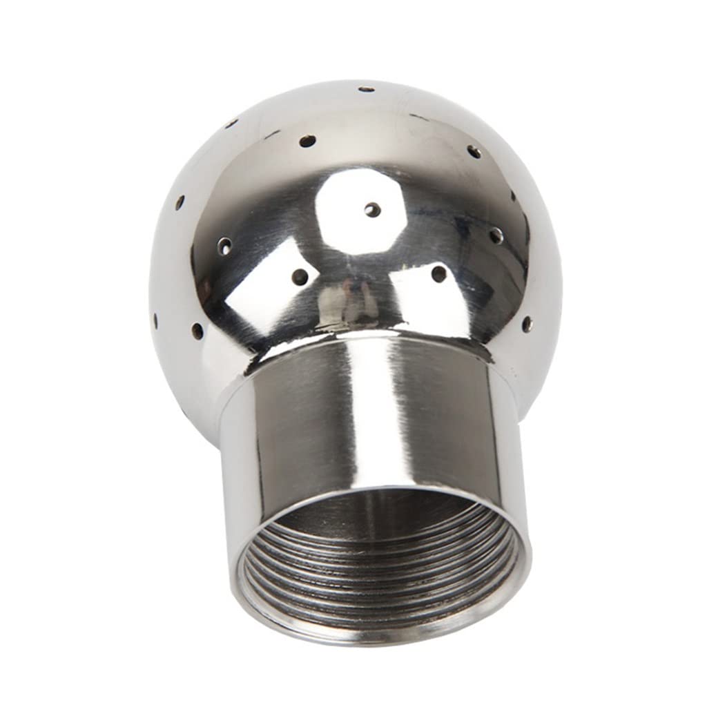 1pc 304SS Sanitary Fix Spray Ball - Female BSPT for Tank Cleaning - Durable, Rotary Spray Ball(1.25 in)