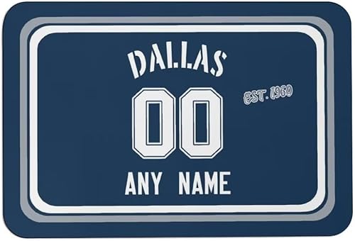 Tapetes de fútbol personalizados para baño, antideslizantes, absorbentes de agua, con número de nombre, regalos para hombres y mujeres