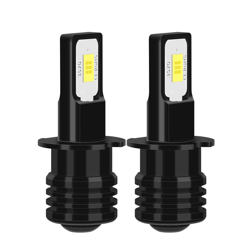 Bombillas LED para conducción nocturna, H7 Luz de carretera y luz de cruce, H3 Luz Antiniebla, 120W, 12V, Bombillas LED de bajo consumo, Visibilidad nocturna 300 metros, For Abarth 500 2015-2022
