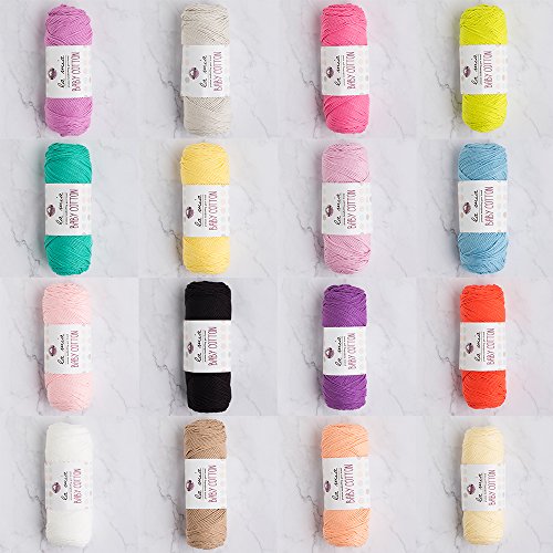 3 Skein La Mia Baby 50% Cotton Total 10.5 Oz Each 3.5 Oz (100 G) / 218Yd (200M), Medium, Worsted, Super Soft Yarn, Best For Baby And Amigurumi, Beige - L047 #TOP2