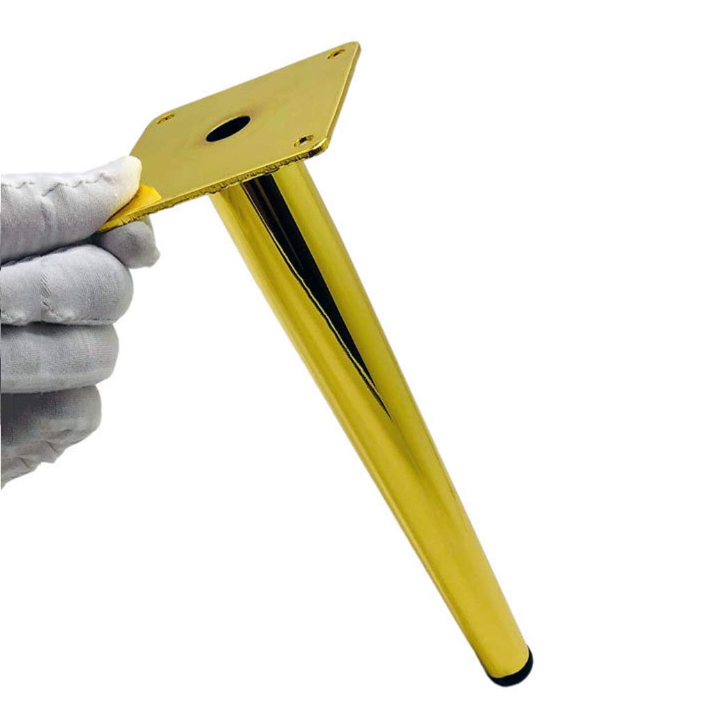 4 Gambe per Divano in Metallo Dorato - Mobili Fai da Te per Divano, Tavolo, Porta TV, tavolino e Letto, Regolabili da 100 mm a 720 mm, Supporta Una capacità di 800 kg