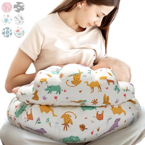 Image of Feeding Pillow for New Born Baby with Detachable Cover Breast Feeding & Maternity Nursing Pillow for Breastfeeding Set of Support for Baby Feeding Pillow with Removable Cover