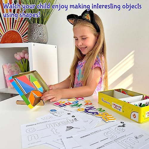 Butterflyedufields Magnetic Alphabets Letters, Numbers And Shapes Abc 123 For Kids | Toys For Kids 3 4 And 5 Years | Best Educational Birthday Gift Pack For Baby Boys & Girls, Abc Preschool Activities #TOP4
