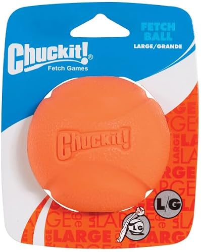 ChuckIt! Dog High-Bounce Rubber Fetch Ball, Large (Colors Vary)