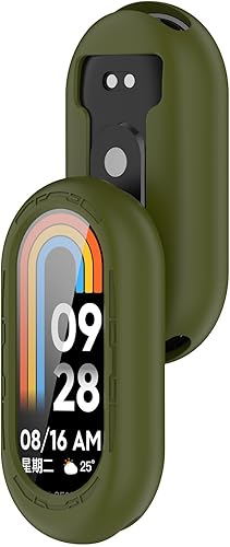 Miniatura 4 de Funda protectora para Mi Band 8, a prueba de golpes, resistente a los golpes, funda de parachoques para Xiaomi Mi Band 8 Activity Tracker (verde