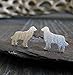 Golden Retriever Stud Earrings Brushed Sterling Silver Handmade in USA