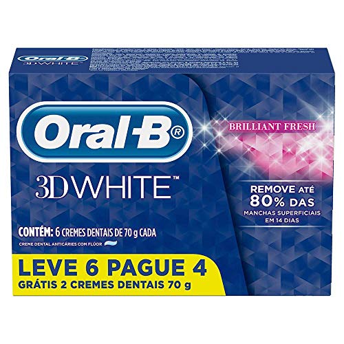 Creme Dental Oral-B 3D White Brilliant Leve 6 Pague 4 70g, Oral B