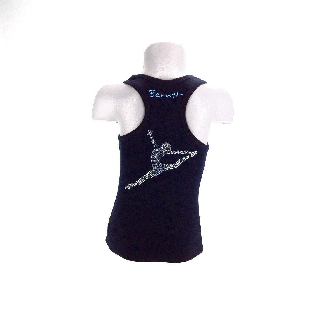 Rhythmische Sport Gymnastik Tank Top mit Gymnastik Motiv (auf dem Rücken) 12-14 (158-164cm)