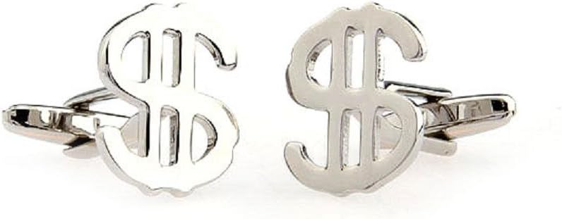 MRCUFF Dollar $ Sign Money Currency Pair Cufflinks in a Presentation Gift Box & Polishing Cloth