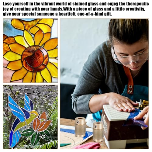 Doodlream 4er Set Glasschleifköpfe, 3/4 Standardkörnung Kunstglas-Schleifköpfe mit Inbusschlüsseln, Standard-Schleifwerkzeuge für Glas, Fliesen und Steinschleifmaschinen