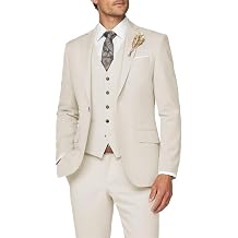 Wangyue Mens Suit 3 Piece Slim Fit Suits for Men Formal Business Wedding Groom Prom Tuxedo Dinner Party