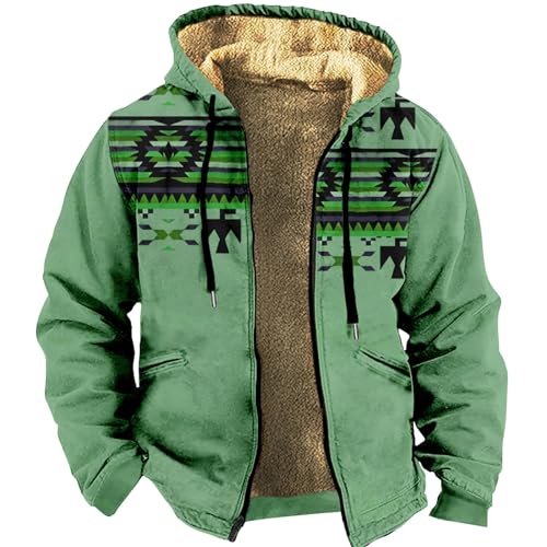 Sweatshirt à capuche en flanelle pour homme avec veste matelassée chaude et fermeture éclair
