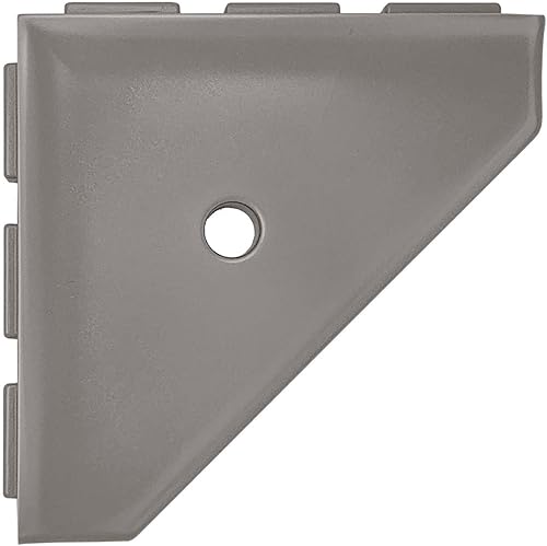 Questech Décor - Estante esquinero de ducha, con tapa para una nueva construcción, estante esquinero de ducha para paredes de azulejos, organizador