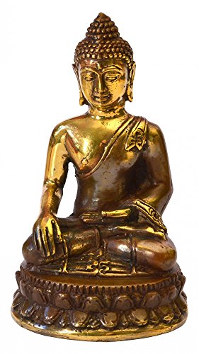 Buda tailandés Saraswati amuleto de latón antiguo regalo bienestar original 2