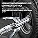 Grease Gun Coupler Grease Gun Tips,Quick Lock Double Handles Grease Gun Tip with 6 Thickened Claws,Rated 12,000PSI,Compatible with All Grease Guns,Suitable for Automobiles Ships Farm Machinery Etc.