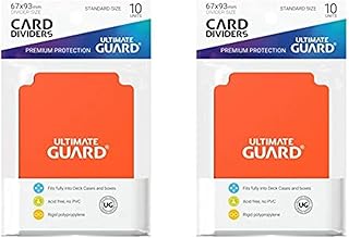 2 Packs Ultimate Guard Orange Card Dividers (10) Standard Size Individual Pack