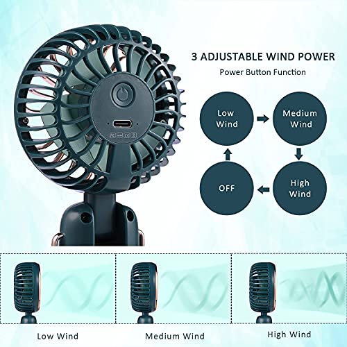 Ventilateur de refroidissement silencieux pliable à 3 vitesses