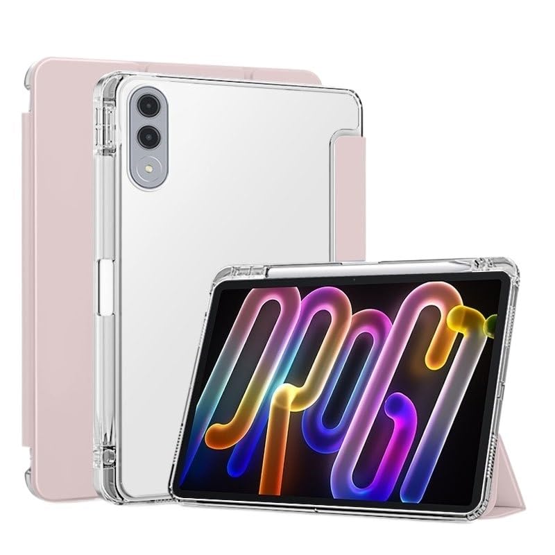 Coque Lenovo Yoga Tab 2025 rose : étui intelligent avec fente stylo pour le bureau mobile