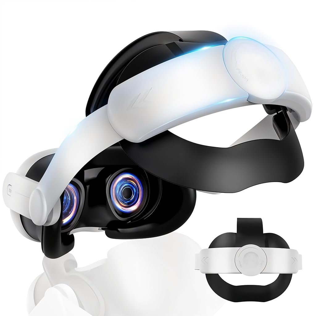 zorbes® elite head strap for meta quest 3/3s, enhanced adjustable replacement strap for vr headsets, vr accessories (no vr headset included)
