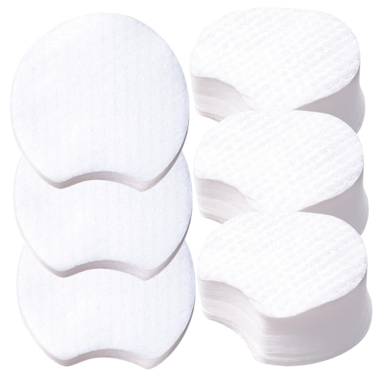 Healeved 1200pcs Semicircular Makeup Remover Pads Skin-Friendly Face Cleansing Pads Large When Soaked Travel