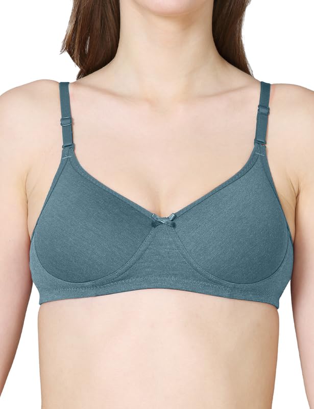Image of VSTAR Jade Women's Soft Foam Padded Wire-Free Seamless Medium Coverage Bra | Convertible & Adjustable Straps | Polycotton Comfort | Breathable & Soft | Pack of 1