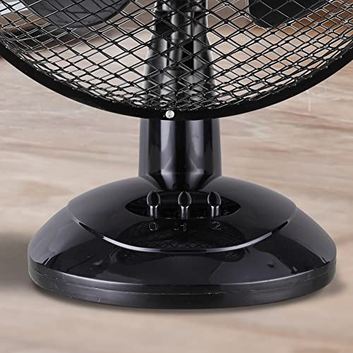 Schallen Small 9" Portable Desk Table Oscillating Cooling Fan with 2 Speed Setting & Quiet Operation (Black) - Cosy Home Interiors Schallen Small 9" Portable Desk Table Oscillating Cooling Fan with 2 Speed Setting & Quiet Operation (Black) - Image 4