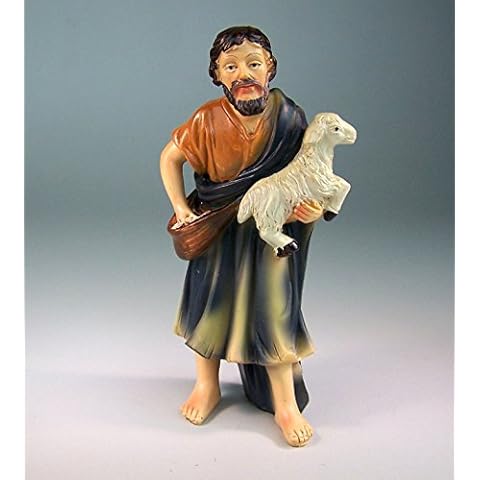 Hirte mit Schaf. 11,5 cm. Krippenfigur aus Polyresin Cover