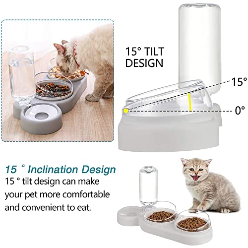 Ciotole per Gatti,Doppio Gatto Ciotola 3 in