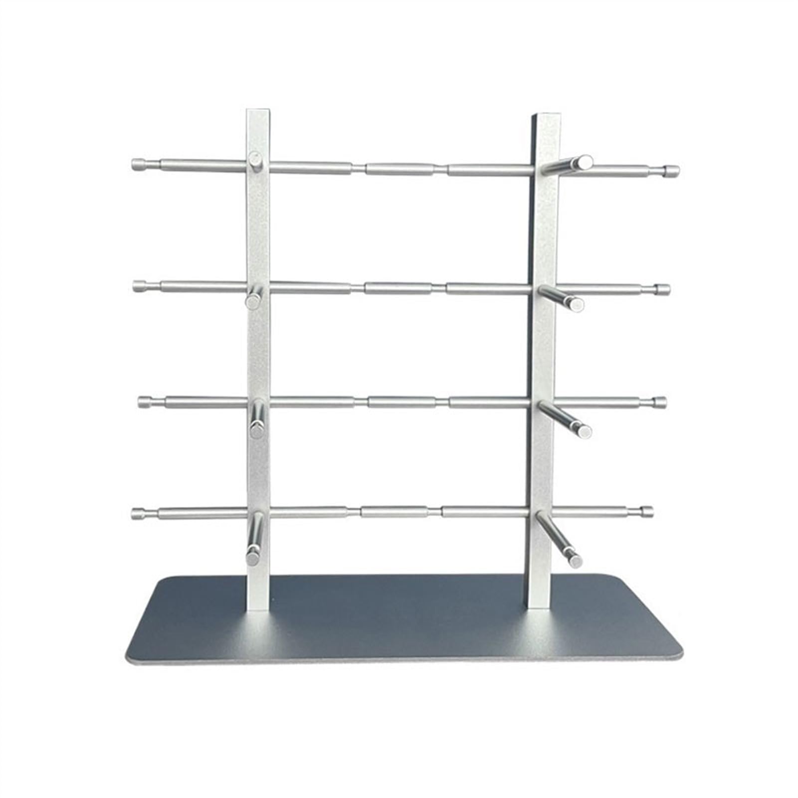guiling-1986 Eyeglasses Display Rack 8-position Eyeglasses Display Rack Sunglasses Organizer Alloy Store Props Organizer for Eyewear(Silver)