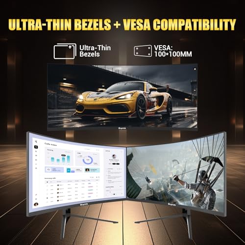 Image of 34 Inch Curved Gaming Monitor, 240Hz Refresh Rate, UWQHD (3440x1440), 1500R, 1ms MPRT, 4000:1 Contrast Ratio, Sturdy Metal Stand, VESA Mountable, for PC Gamer and Immersive Gameplay